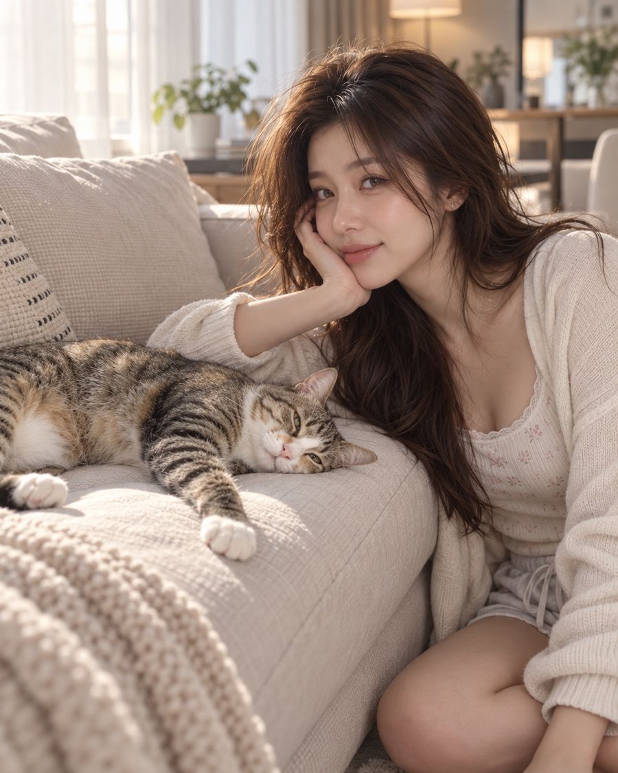Quiet afternoon with the cat